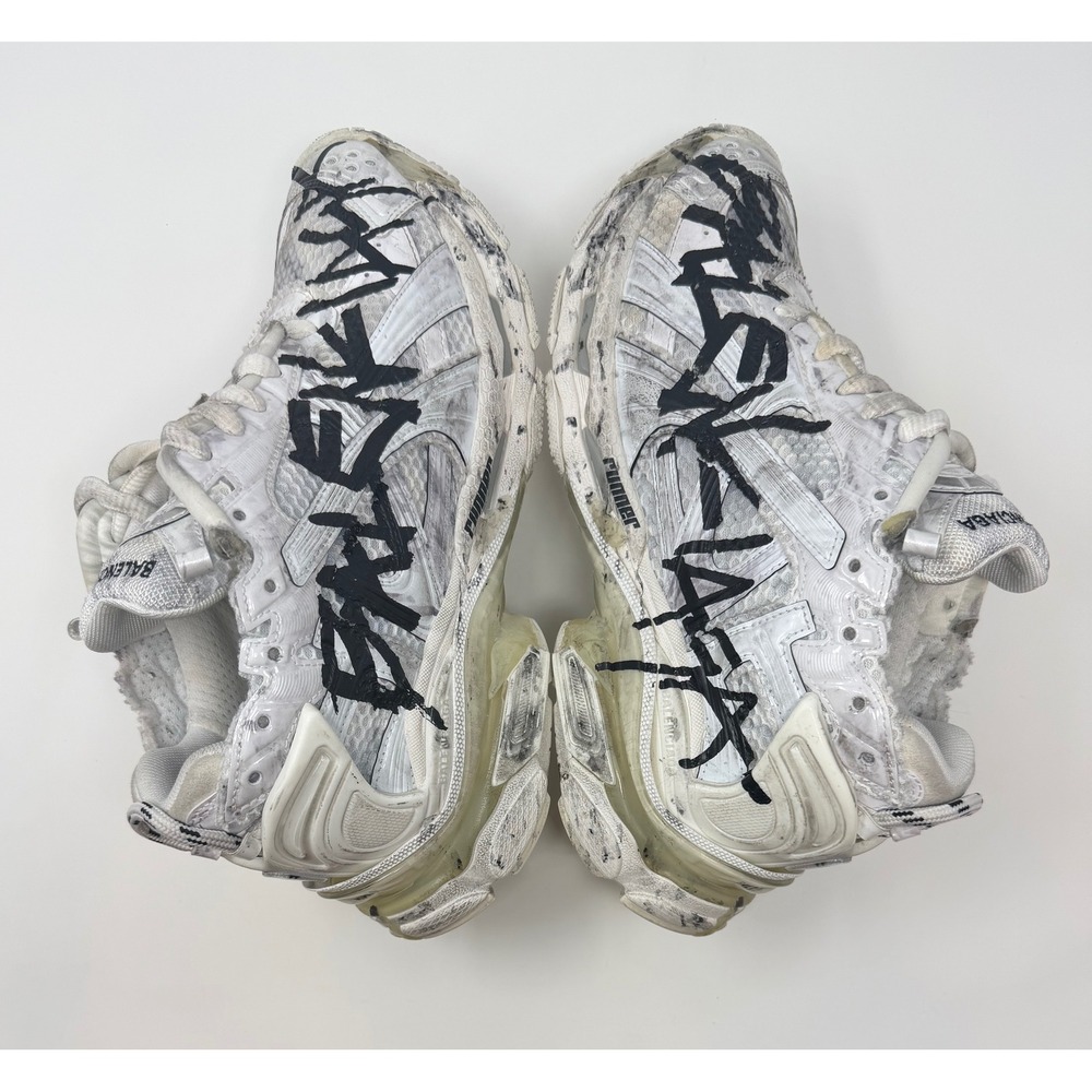 Balenciaga Runner Graffiti Sneaker White Size 7 US 40 EU - Picture 3 of 9